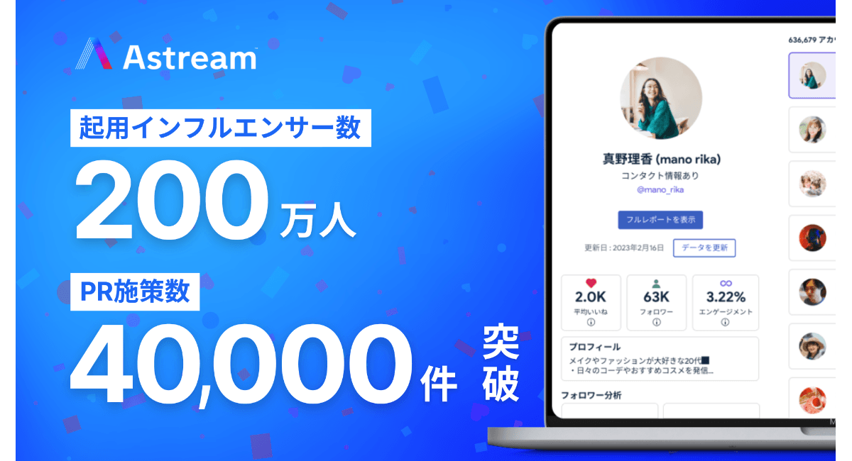 インフルエンサーマーケティングツール「Astream」活用術